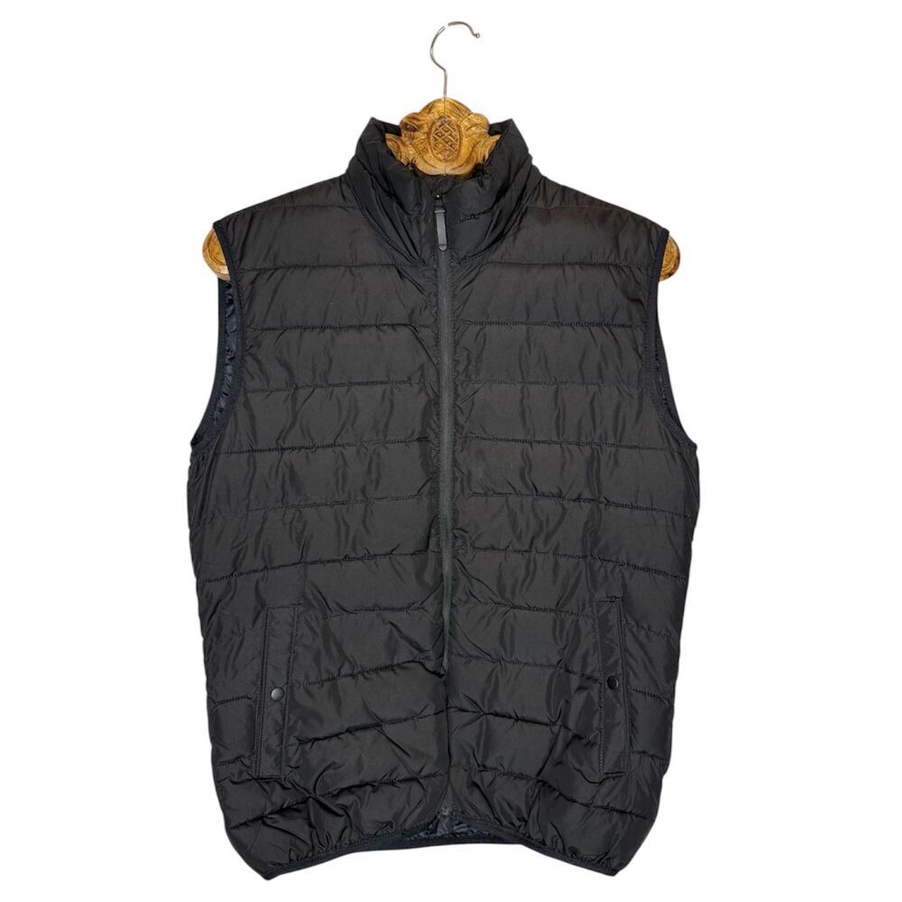 MNG MANGO Puffer Vest Quilted Black Casual Mens Medium